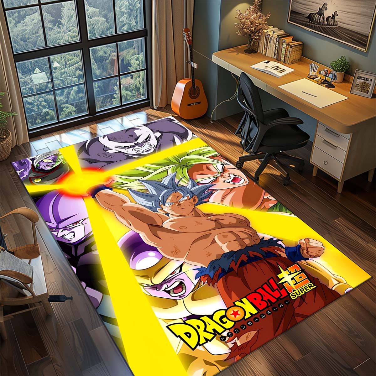 

Dragon Ball Goku Anime Rug Carpet Large Area Rug Non Slip Washable Floor Mat Gamer Room Bedroom Home Decor 60x90cm
