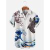 Men's short-sleeved shirt 2026 new model summer casual comfortable animal pattern shirt