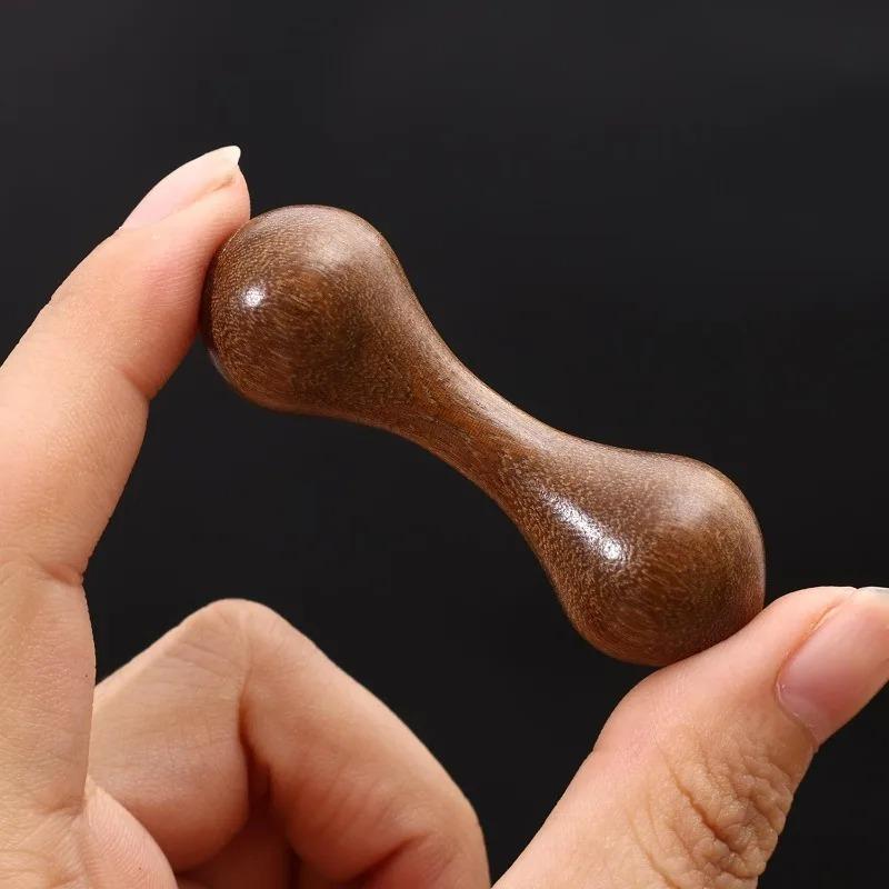 1-10pcs Wooden Finger Bone Massage Fingerbone Stress Relief Knucklebone Decompression Rotating Polishing Hand Spinner Tool