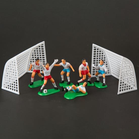 1 Set Cupcake Decoration Miniature Decorative Plastic Baby Children Soccer Football Cake Topper Birthday Party Supplies