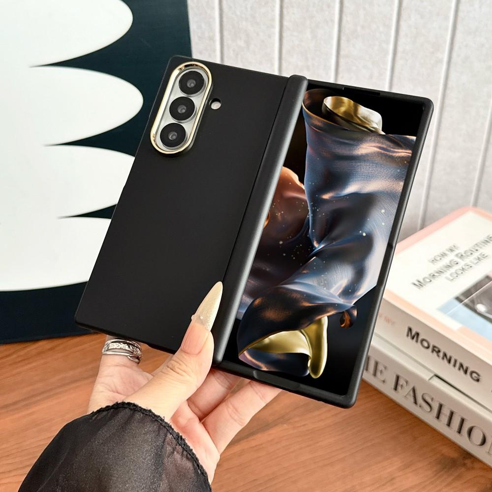 For Samsung Galaxy Z Fold 6 7 5G Solid Color Phone Case Magnetic Wireless Charger PC Hard Shel Hinge Protection Back Cover
