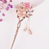 1 Pcs Fancy Colorful Flower Hollow Clip Hair Accessories Women Fashion Rhinestone Hairpin Headwear Clips Indian Jewelry