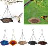 Large Capacity Bird Feeders Flower Shaped Tray Birdwatching Hook and Chain