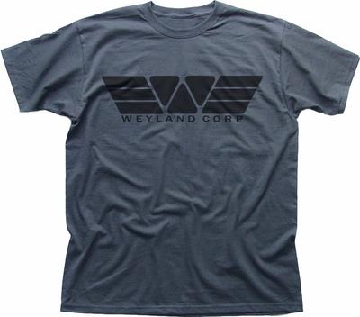 WEYLAND Corporation Corp YUTANI ALIENS PROMETHEUS t-shirt stampata grigia OZ9289