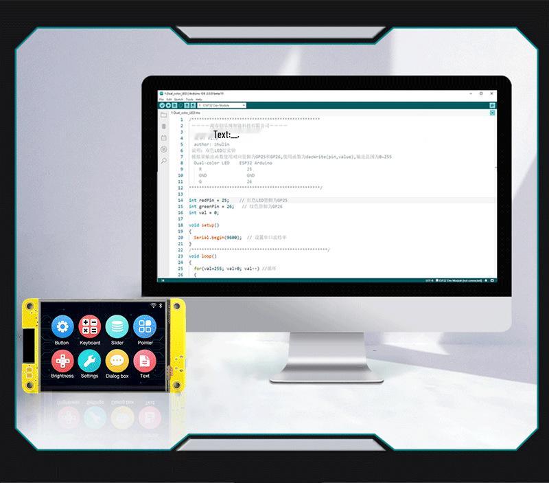 2,8" Touchscreen ESP32 Entwicklungsboard mit WiFi & Bluetooth, 240x320 LCD, LVGL-kompatibel