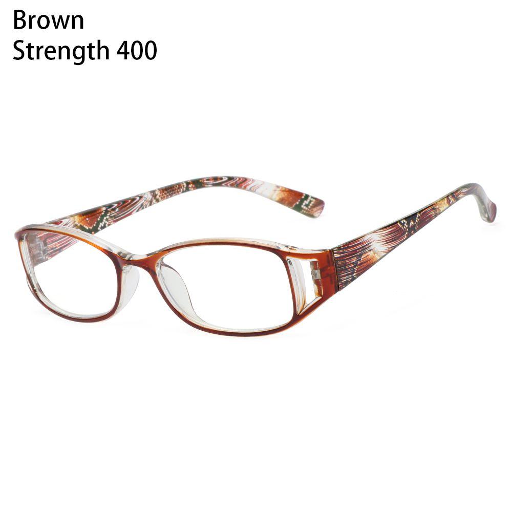 

Women Portable Flowers Vintage Ultra Light Frame Eye Protection Anti-Blue Light Eyeglasses Reading Glasses +100 коричневый
