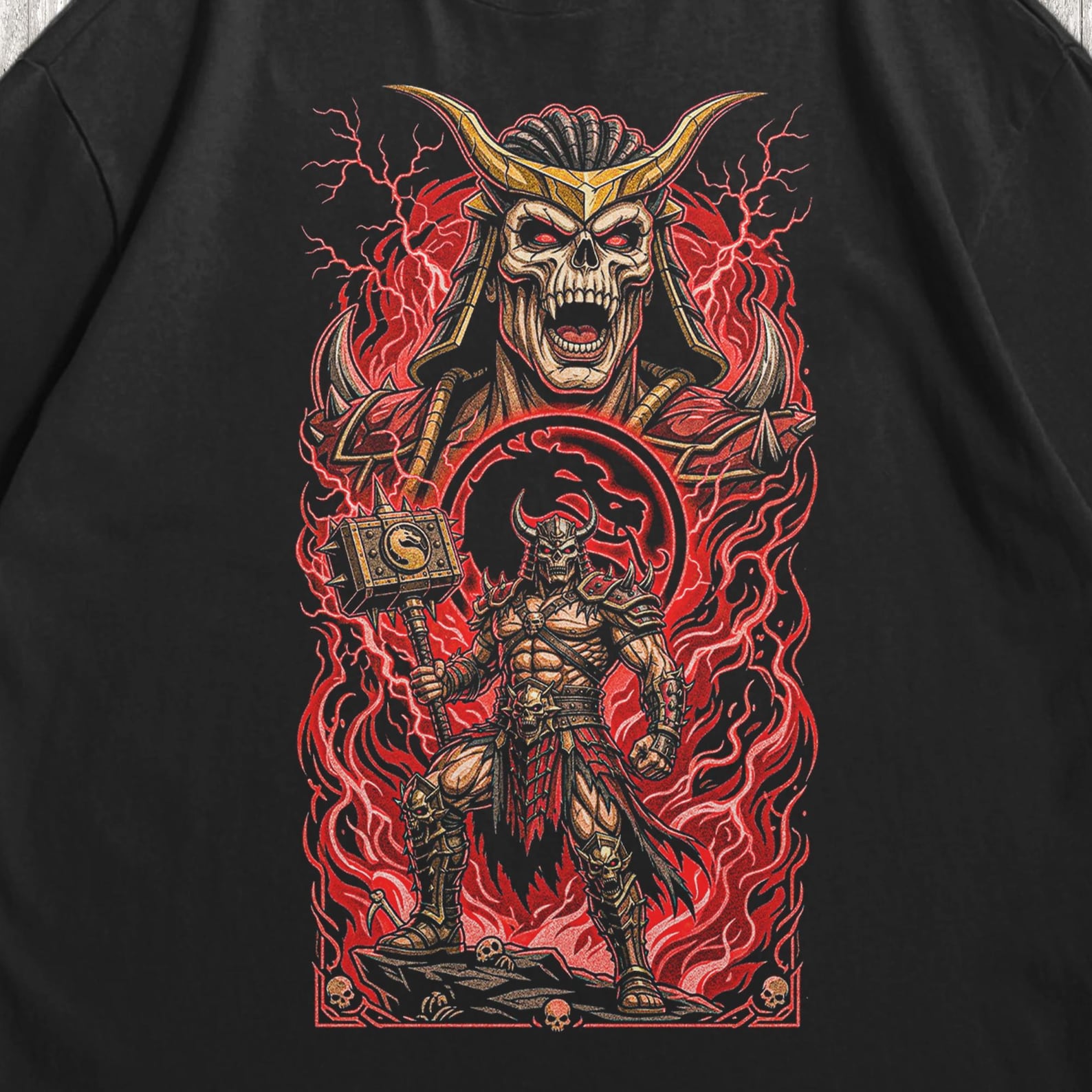 Mortal Kombat T-Shirt, Shao Kahn Shirt, Mortal Kombat Shao Kahn, Fighting Game Ninja Shirt, Retro Arcade Tee M
