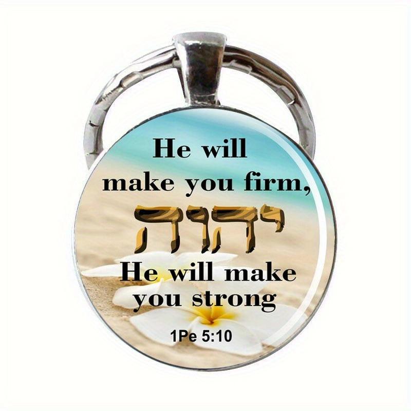 JW Alphabet He Will JWORG Time Gemstone Keychain JW Keyring Jesus Keychain