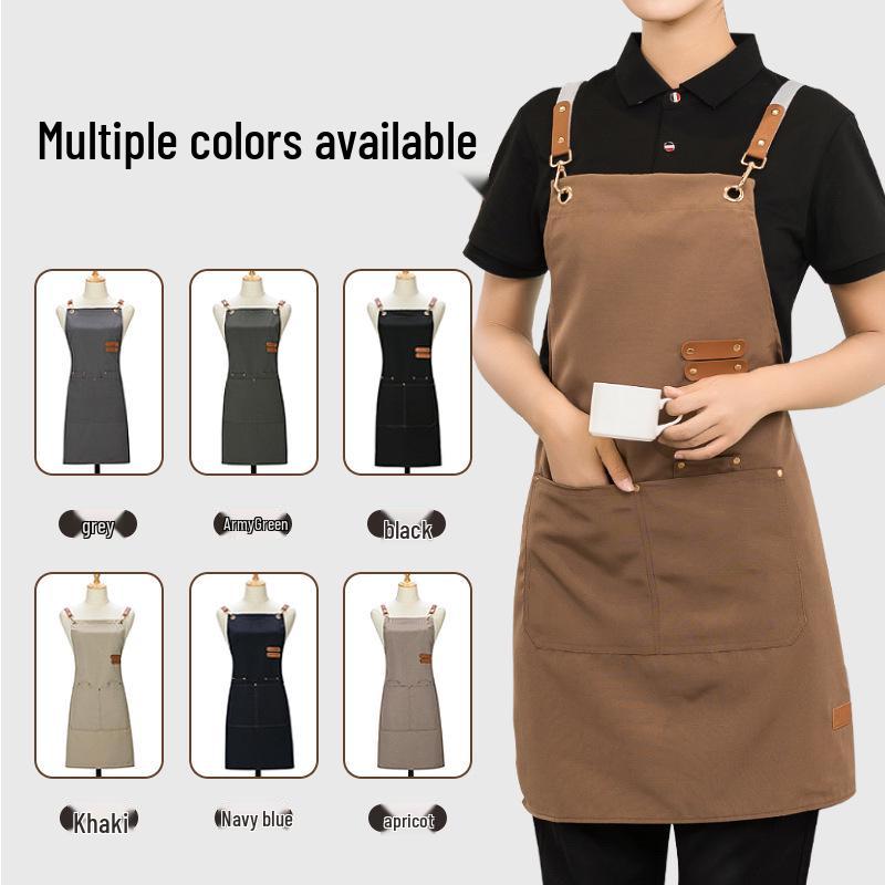 Waterproof & Oil-Proof Canvas Apron - Lightweight, Durable, Custom Logo Option, Perfect for Summer and Workwear; Dirt-Resistant