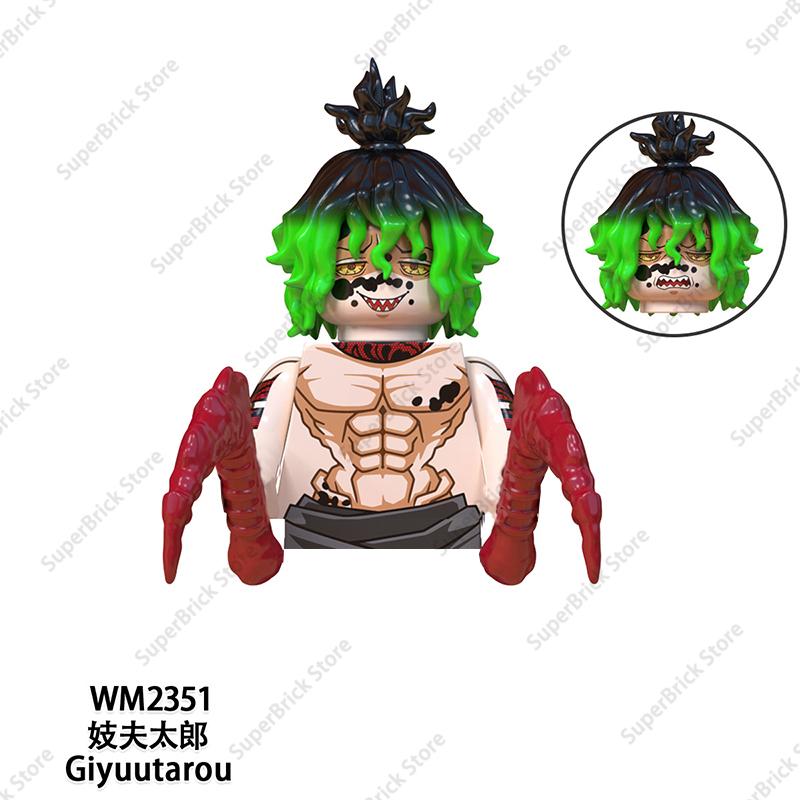 Demon Slayer Mini Action Figures Hot Anime Dolls Bricks Kamado Tanjirou Kibutsuji Muzan Building Blocks Model Toys Kids Gift Set