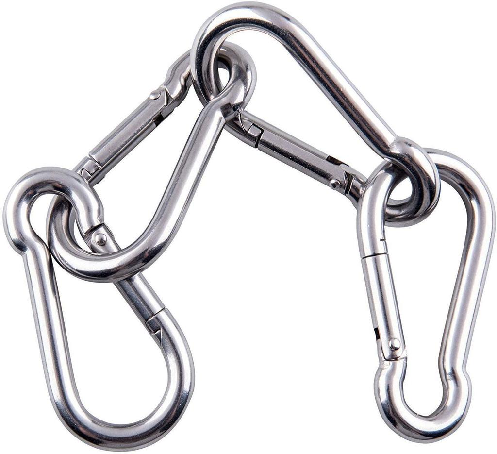 JOLIRSBOX Stainless Steel Spring Hook Carabiner Set 8 (8cm, sets)