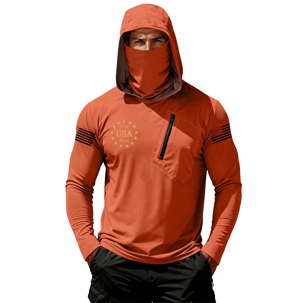 Herren Casual Kapuzen-Langarm-Sonnenschutz-Oberteil