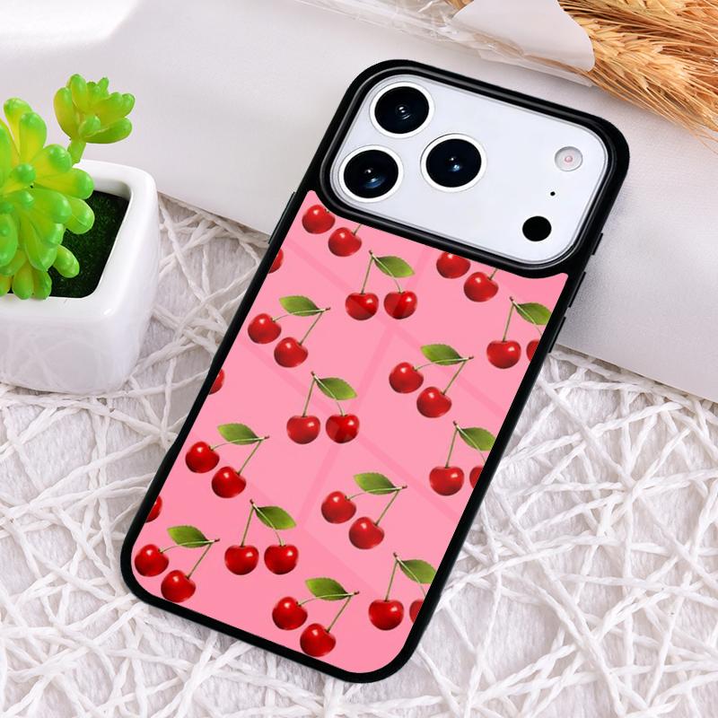 Food Fruit Red Cherry Phone Case for iPhone 17 Air 16 15 11 12 14 13 Pro Max Shockproof Cover