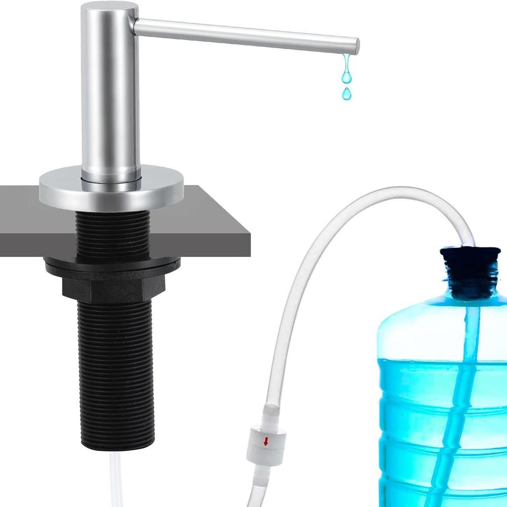 304 Stainless Steel Soap Dispenser with 1.2m Extension Tube & 500ml Container