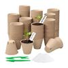 100pack Peat Pots for Seedling Outdoor Garden Germination Nursery Pots Pulps Biodegradables Seedling Starter Pots