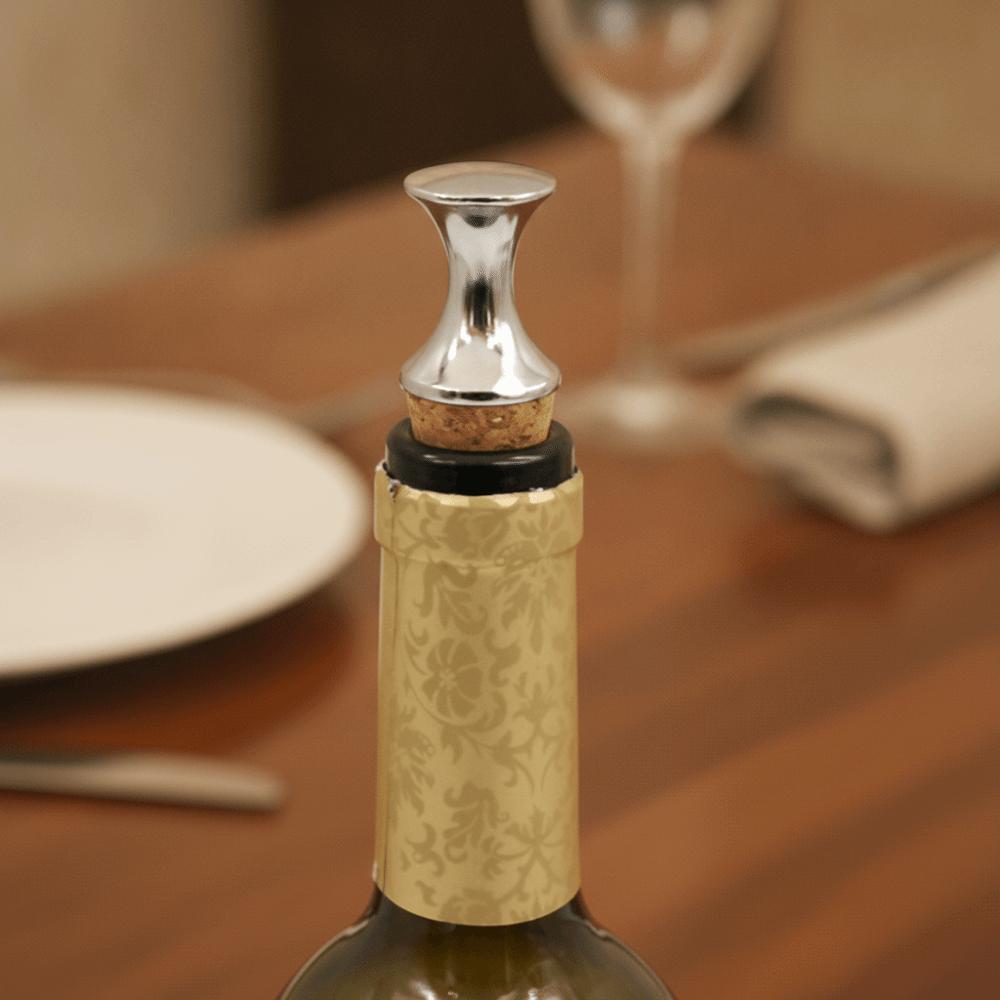 2pcs Zinc Zinc Zinc Alloy Wine Bottle Stopper Flat Head Wine Preserver Bar Tool Wine Bottle Sealer Home