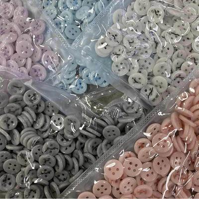 10 Stück Kreative Keramik 4-Loch Knöpfe 11mm Rund Bunte Hübsche Keramikknöpfe Hemd Rock Dekorative Knöpfe