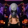 Morbida Maschera Alieno in Lattice Prop di Halloween Grigia Maschera Integrale per Volto Maschera Cosplay UFO con Grandi Occhi Realistici per Festa Sci-Fi per Adulti Costume di Dolcetto o Scherzetto