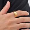 6mm 8mm Stainless Steel Rings Gold Color Brushed Surface Wedding Ring for Men Women Couple Engagement Finger Jewelry Gifts
