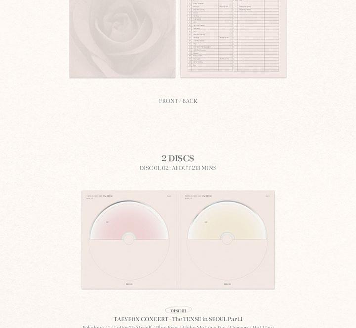 [POB] (Digital Code / Blu-ray) TAEYEON (Girls' Generation / SNSD) [The TENSE] CONCERT Memory Box