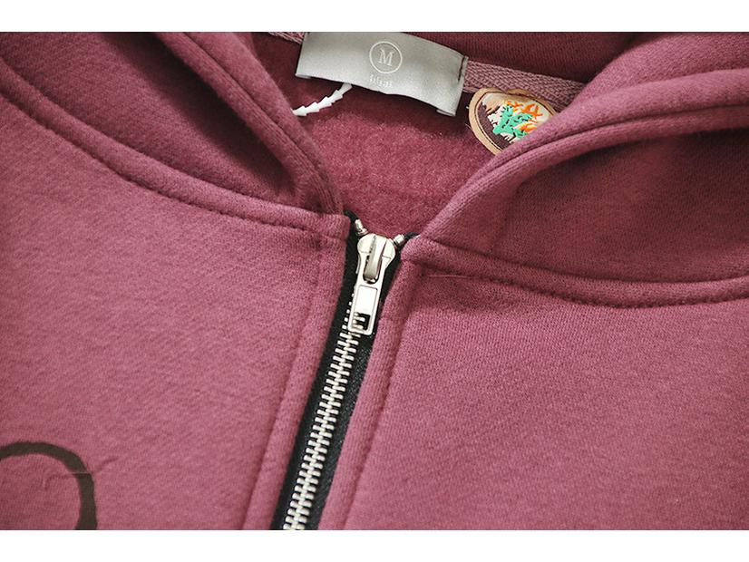 Travis Scott Unisex Bluza Rozpinana z Fisu z Czaszką