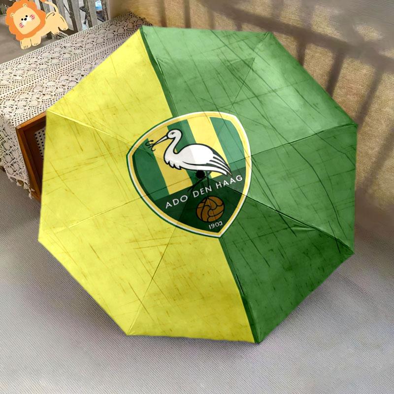 1 PC Automatic Folding Umbrella - ADO Den Haag Pattern, Portable & Foldable Design with 8 Ribs, Christmas Birthday Gifts
