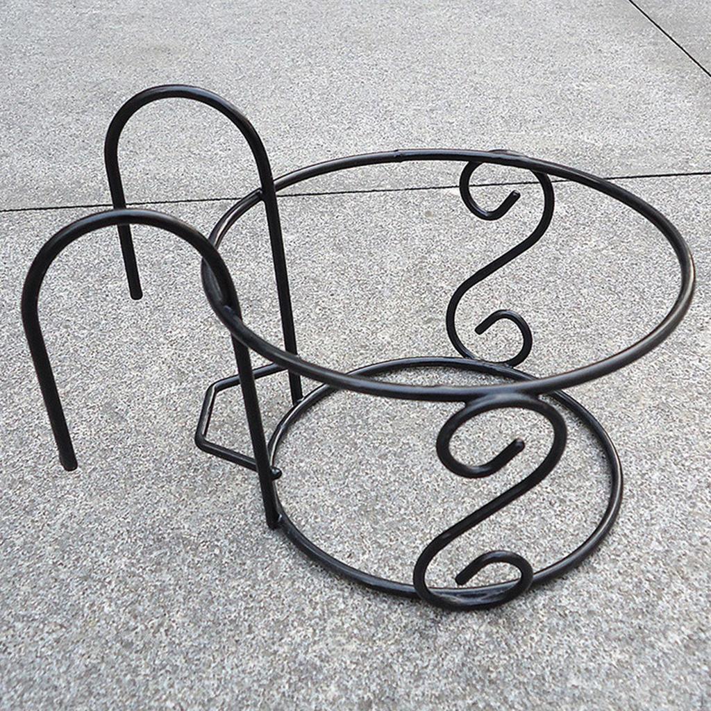 Hanging Planters Basket Over The Rail Flower Pot Holder Multipurpose Metal Plant