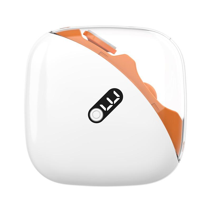 Automatic Nail File Rechargeable Usb Rechargeable Nail Clipper Led Nail Clipper Orange For Home Use Travel  Nails