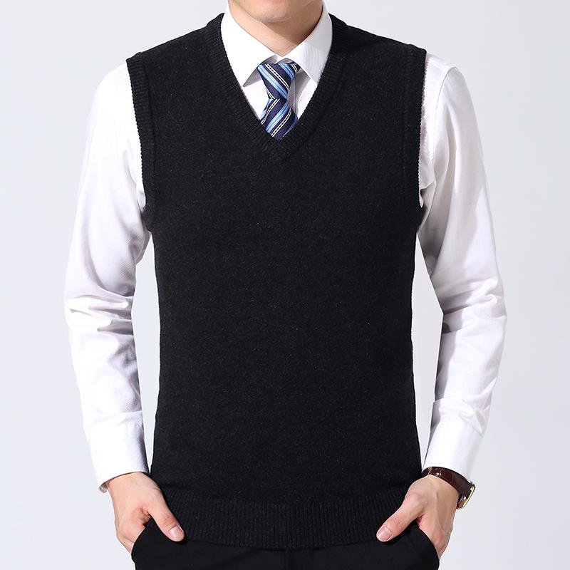 Men's Casual Sweater Vest Warm Comfortable Autumn Winter Outerwear Knitted Sweater