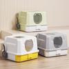 Large Enclosed Cat Litter Box with Top Entry Odor-Proof Drawer System Cat Toilet Anti-Splash Pet Potty High-Sided Cat Bedpans