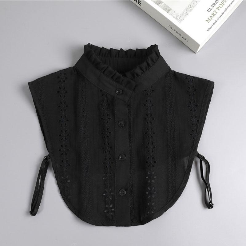 White Lapel Fake Collar Neck Decorative Chiffon Cotton Chocker Women Detachable False Collar Shirt Doll Lace Ladies Half Shirt