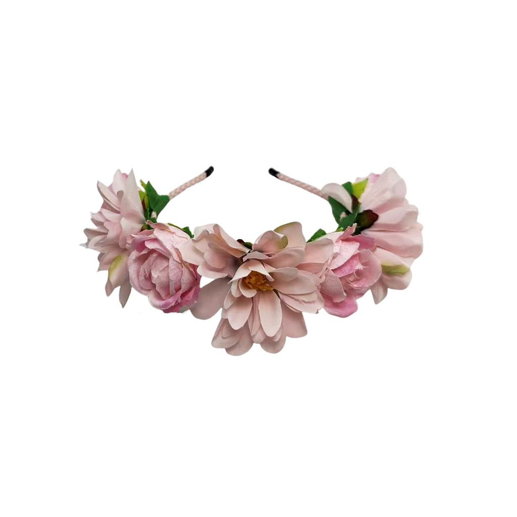 Simulation flower headband bohemian flower wreath headband travel seaside photo party headgear