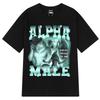 Alpha Male Funny Wolf Graphic T-shirt Men Women Fashion Design Short Sleeve T-shirts Cotton Casual Oversized Unisex T Shirt