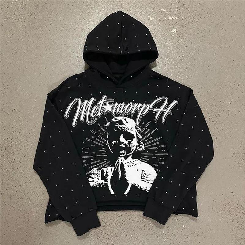 American Streetwear 3D Print Zip Y2K Hoodie Jacket Men Women