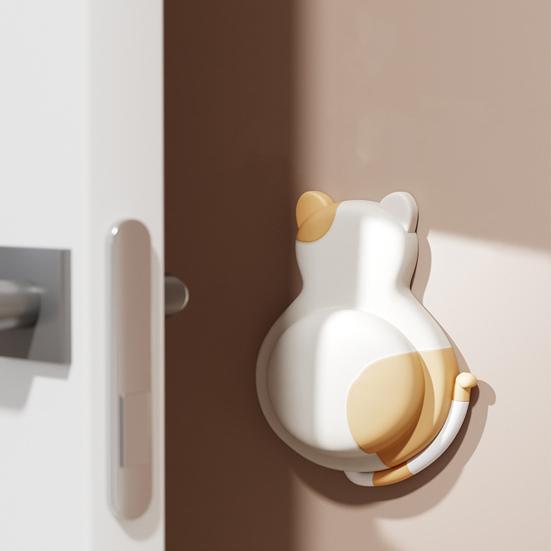 4/8 st Djur Bakväggsskydd Hund Katt Panda Pingvin Självhäftande Dörrstoppare Väggskydd Anti-kollision Ljuddämpande Pad Buffert Klistermärke