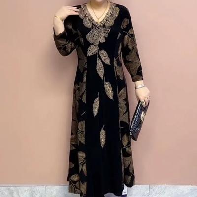 Women's Spring and Autumn Plus Size Loose Atmosphere Dress
