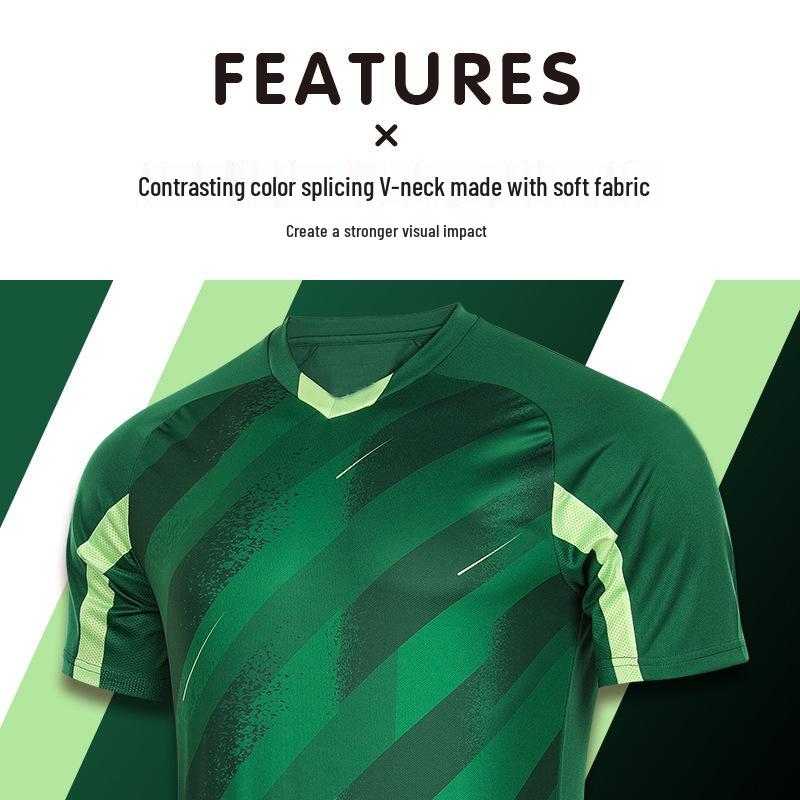 Custom Digital Print Quick-Dry Sports Jersey & Shorts Set - Breathable Summer Football Uniform