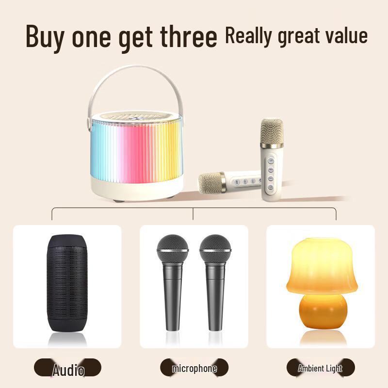 Newmine K10 Portable Karaoke System with Dual Microphones