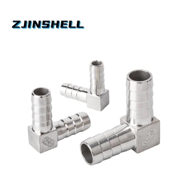 Hose Barb 304 Stainless Steel Hose Tail Barb Connectors 6mm 8mm 10mm 12mm L Elbow Pipe Fitting Pagoda Tail Barb Connector