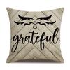 Thanksgiving Linen Pillow Case Autumn Pumpkin Print Supply Pillow Cushion Cover Premium Durable Quality Useful