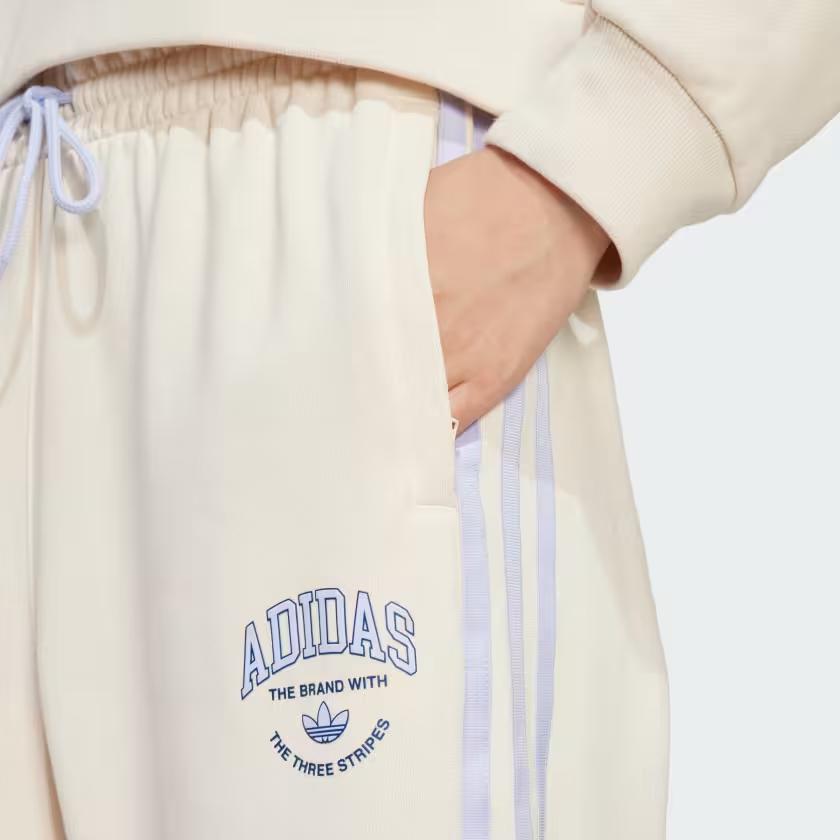 adidas Originals Vrct Patchwork Stripe Track Pants Women Bottoms Beige IR6041