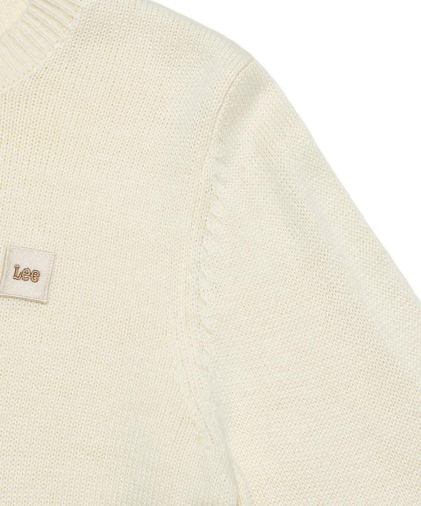 Lee Round Neck Flare Knit Dress Ivory