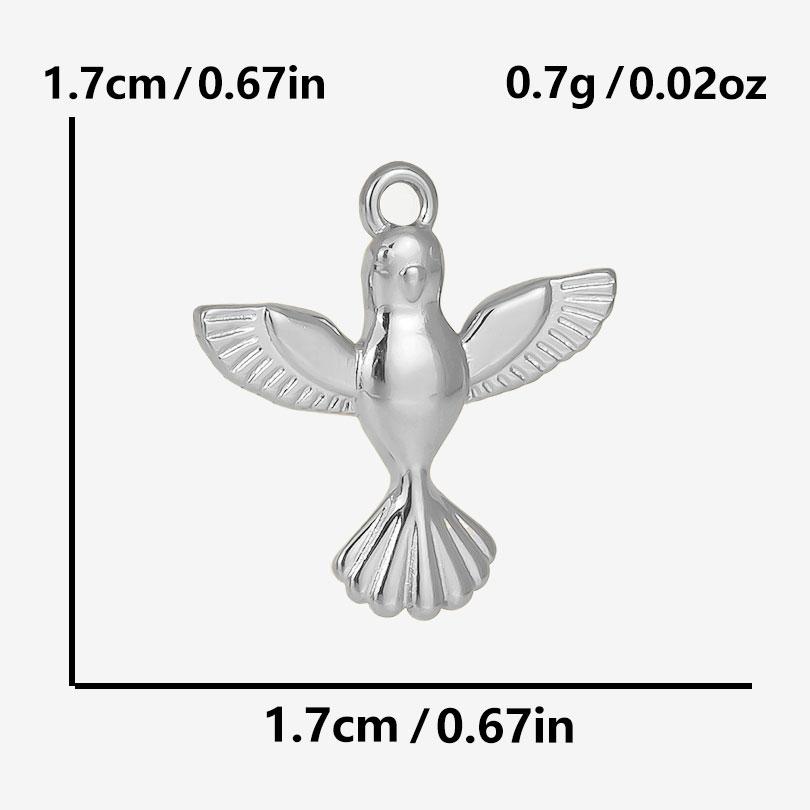 6pcs/Lot Animal Pendant Hummingbird Charms For Jewelry Making Earrings Necklace Stainless Steel Charm Cute Accessories Materials