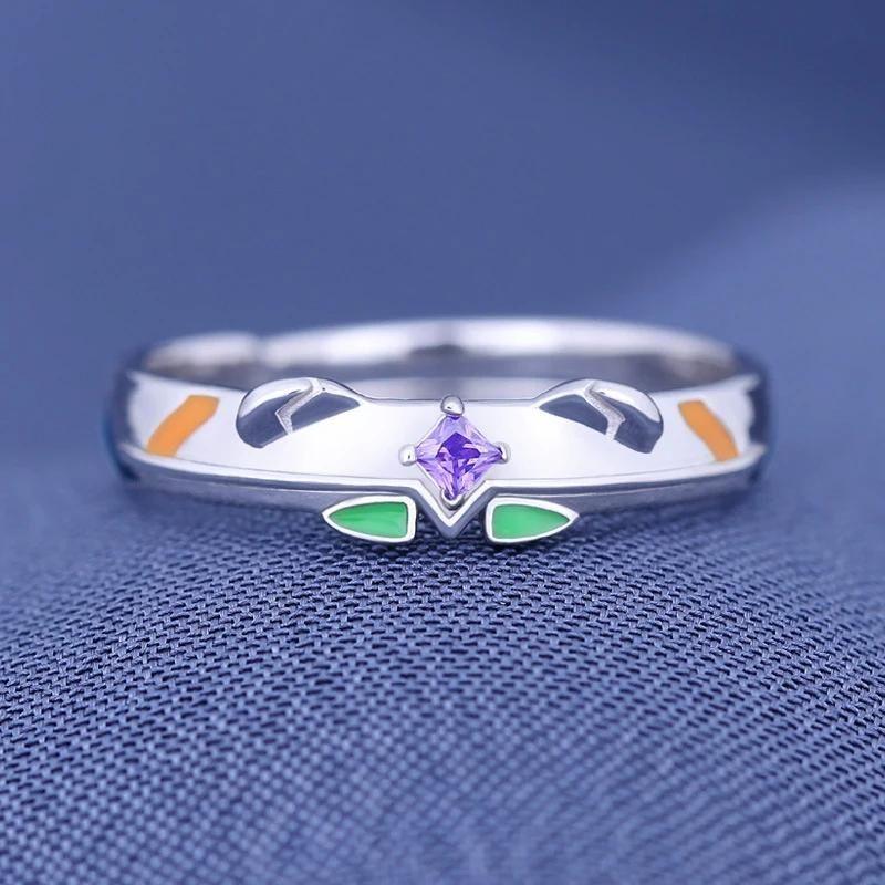 

Anime Ayanami Rei Kaworu Nagisa Rings Adjustable Men Women Jewelry Finger Ring Prop Halloween Cosplay Party Accessories resizable