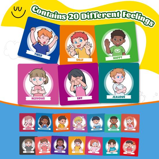 Kids Social Emotions Book 10 Scenes to Analyze Feelings 20 Different Emotions Learning Book
