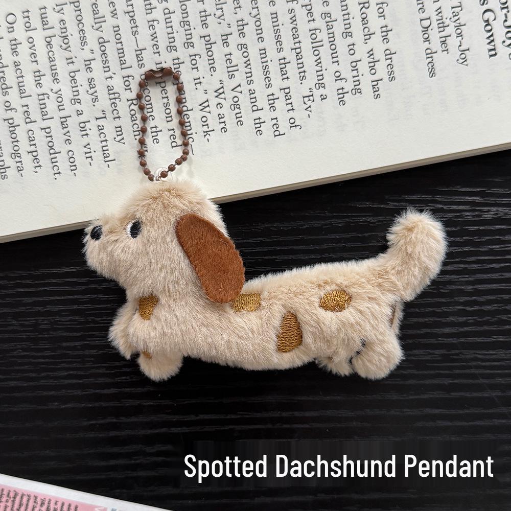 Очаровательный плюшевый щенок-подвеска с бантом - Брелок-собачка для сумок