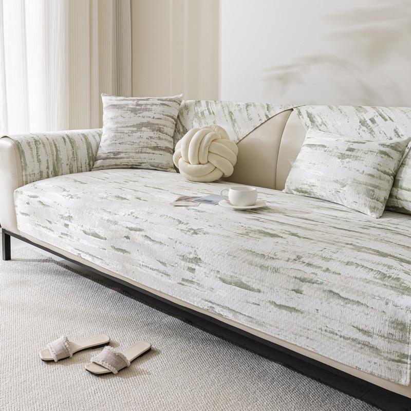 1PC Chenille Sofa Cushion Cover Nordic Simple Sofa Towel Covers Non-slip Pets Kid Couch Slipcovers 3people for Living Room 