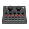 V8 Audio Sound Card USB Plug DJ Equipment Sound Cards Audio Mixer For Phone Computer PC Webcast Live External Karaoke Recording