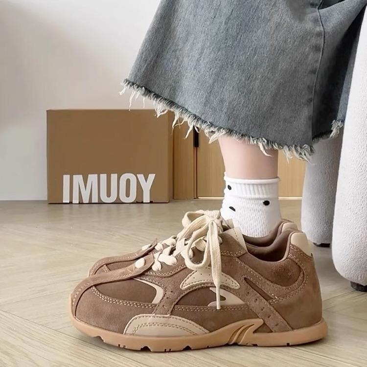 [Weird Aestheticism] Thick-soled inner height-increasing leather women's 2025 summer and autumn new Forrest Gump sports and leisure moral training bo