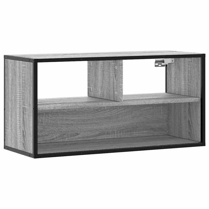 VidaXL TV Cabinet Sonoma Grey 80x31x39.5 Cm Engineered Wood and Metal, TV Stand, Media Cabinet, TV Console, HiFi Furniture, 848927
